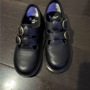Dr. Martens Black Kids Dress Shoes with Double Buckle